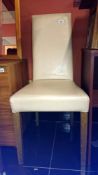 A white leather chair