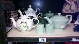 A quantity of teapots etc.