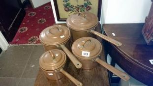 4 copper pans