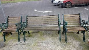 3 garden benches