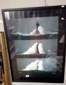 A framed & glazed Du Four' lighthouse print