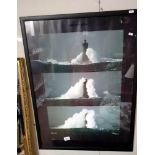 A framed & glazed Du Four' lighthouse print