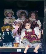 A quantity of dolls