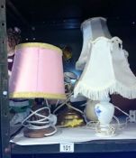 A quantity of lamps