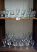 2 shelves of good glasses (over 30 pieces)