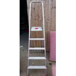 A set of aluminium step ladders