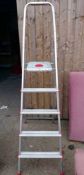 A set of aluminium step ladders