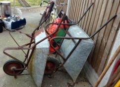 2 galvanised wheel barrows