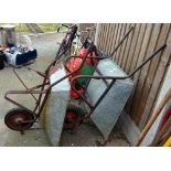 2 galvanised wheel barrows