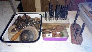 A quantity of drill bits etc.