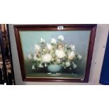 An oil on canvas 'floral display' signed