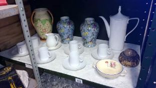 A quantity of vases & tea ware etc.