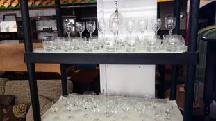 A quantity of glassware (2 shelves)
