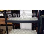 A quantity of glassware (2 shelves)