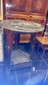 An oak pub table