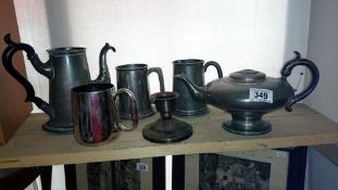 A quantity pewter & Metalware some a/f