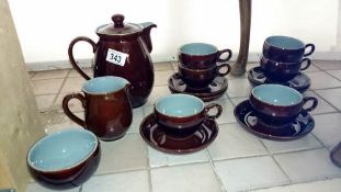 A Denby tea set (15 pieces)