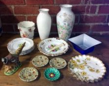 A quantity of pottery, china & plates etc.