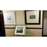 3 framed & glazed pictures 'sea scene' etc.