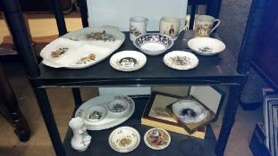 A mixed lot of china including Wedgwood (2 shelves)