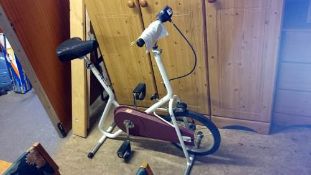 An exercise bicycle