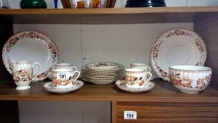 21 pieces of Victorian tea ware