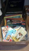 A quantity of LP's including Bing Crosby & 4 videos