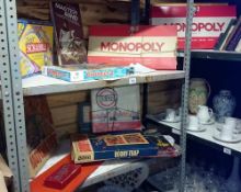 A quantity of board games including monopoly