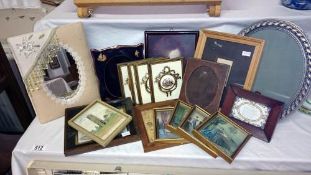 A quantity of picture frames & mirrors