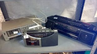 A Hitachi cassette player & 2 others