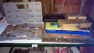 A quantity of tap & die sets etc.