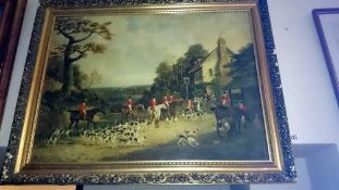 A framed hunting scene