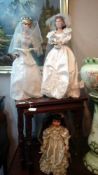 3 porcelain collectors dolls