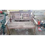 Wooden garden bench