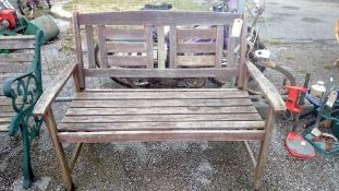 Wooden garden bench