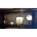 2 clocks a barometer & a mirror