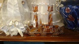 Glass trinket set