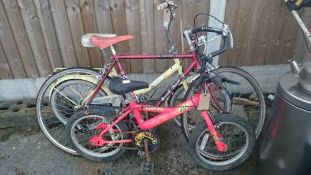 3 children's bikes