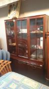 Mahogany effect wall unit