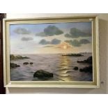 A framed painting 'seascape'