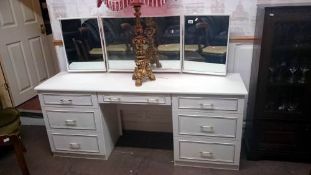 A 3 mirror white dressing table