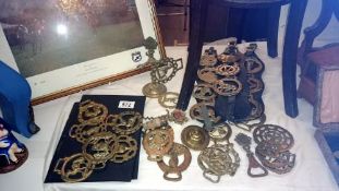 A quantity of horse brasses etc.