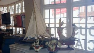 A quantity of model boats including Carabela Sta. Maria