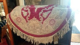 Oval pink rug