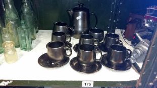 A pewter style coffee set