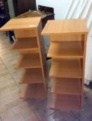 2 corner shelf units