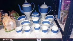 A blue & white coffee set