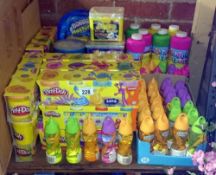 A large quantity of Play-Doh & bubbles etc.