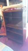 2 glazed oak bookcases