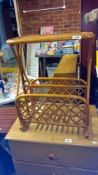 A bamboo magazine rack/table